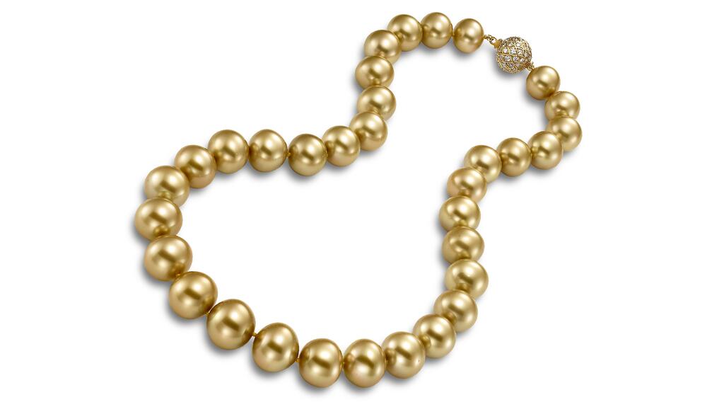 A strand of golden South Sea pearls from Mastoloni Mastoloni golden south sea pearls